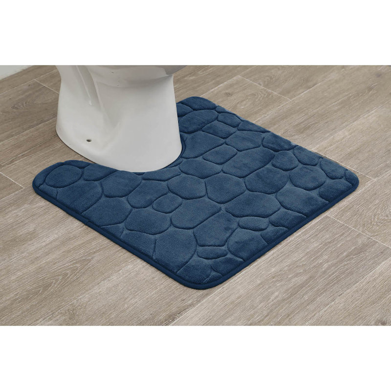 Evideco Contour Bath Rug Memory Foam Mat 3D Pebble 20”L x 20”W